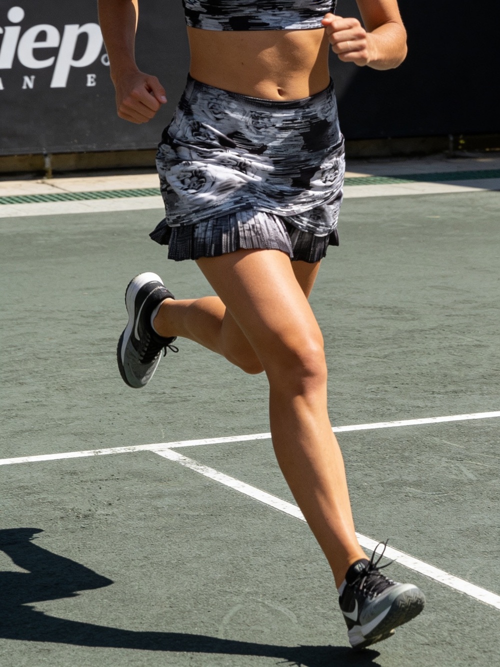 Lucky in Love Black and Grey Athletic Skort EUC